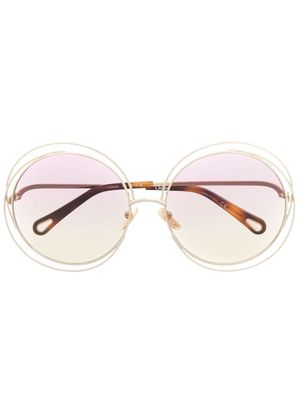 Chloé Eyewear oversized round sunglasses - Gold
