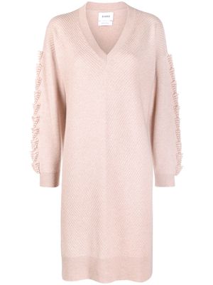 Barrie embroidered cashmere dress - Pink