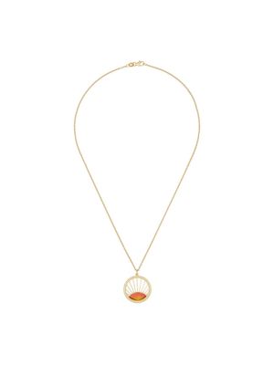 Andrea Fohrman 18K yellow gold diamond sunset pendant necklace - Metallic: