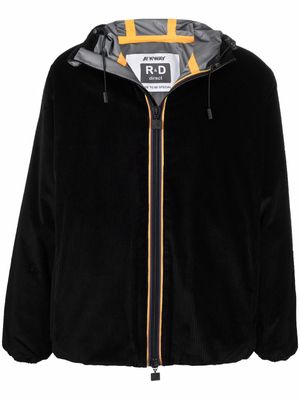 K-Way R&D ribbed zip-up hoodie - Black