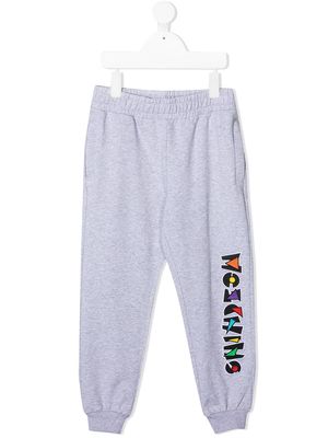 Moschino Kids logo-print track pants - Grey