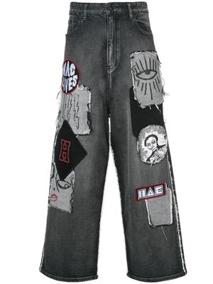 Haculla Dank patches loose jeans - Grey