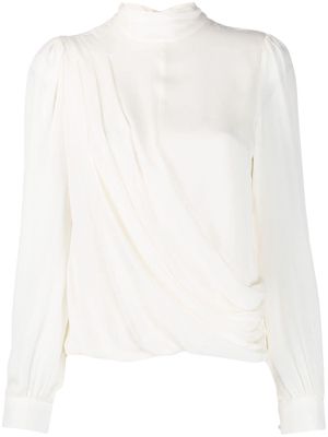 Michael Michael Kors wrap-style long sleeve blouse - Neutrals