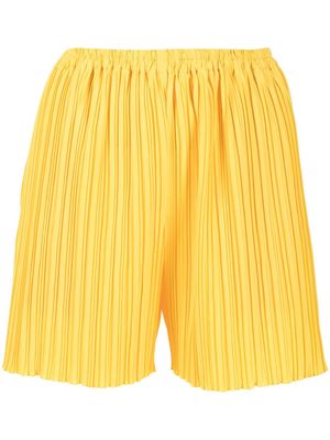 Bambah Playa plissé-effect shorts - Yellow