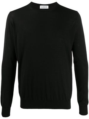 LANVIN embroidered detail round-neck jumper - Black