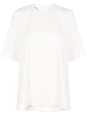 Co structured short sleeve top - White