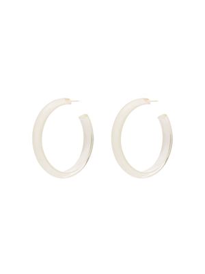 Alison Lou Loucite medium jelly hoop earrings - White
