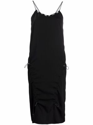 MCQ drawstring silk midi dress - Black