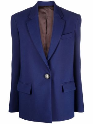 The Attico single-breasted tailored blazer - Blue