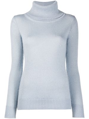 Gentry Portofino roll neck knit jumper - Blue