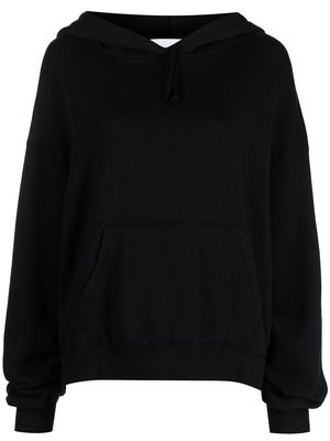John Elliott oversize crop fleece hoodie - Black
