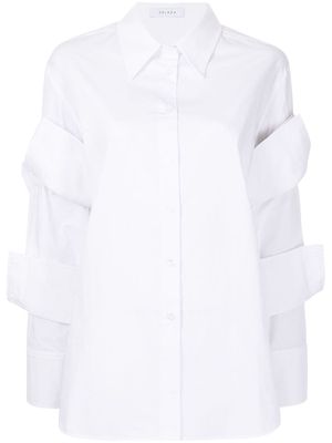 Delada layered sleeve shirt - White