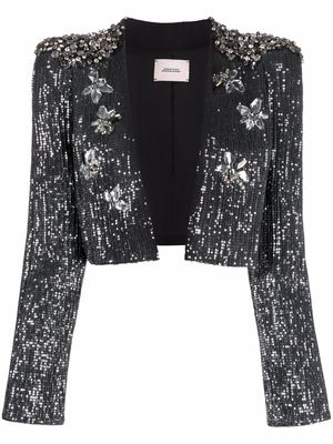 Dorothee Schumacher sequin-embellished cropped jacket - Black
