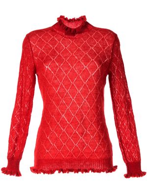 UNDERCOVER argyle embroidered jumper