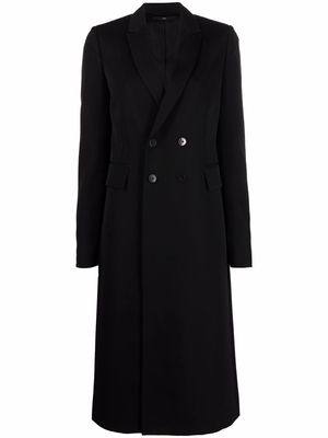 SAPIO double-breasted tailored coat - Black