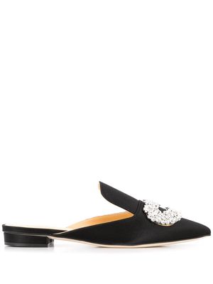 Giannico Daphne pointed mules - Black