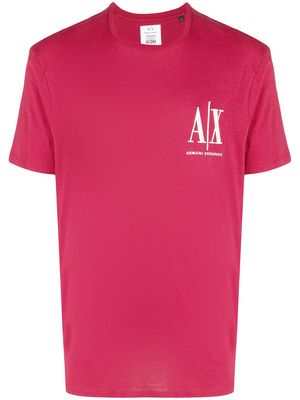 Armani Exchange logo-print cotton T-shirt - Red