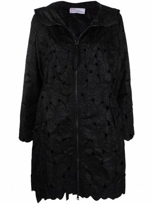 RED Valentino butterfly cutout raincoat - Black