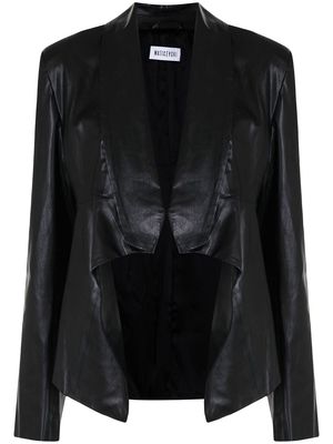 Maticevski open-front leather blazer - Black