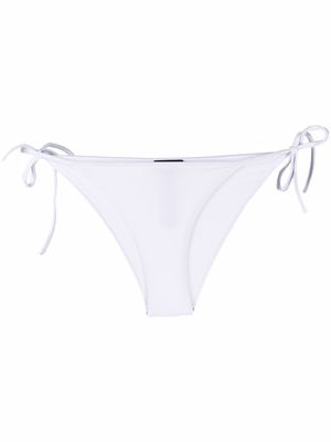 Dsquared2 slogan-print two-tone bikini bottom - White