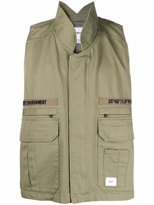 WTAPS Rep stand-up collar vest - Green