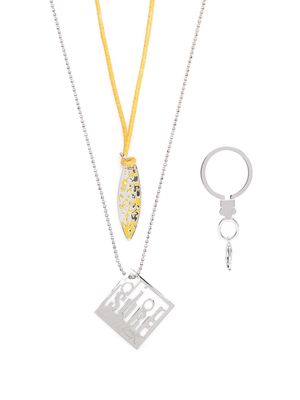 Christian Dior 2000s pre-owned limited edition Dior Surf necklace set - Silver - Best Deals You Need To See