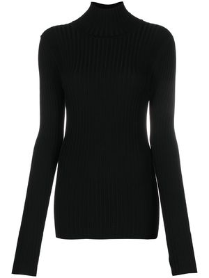 Paco Rabanne roll-neck fitted jumper - Black
