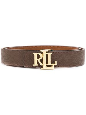 Lauren Ralph Lauren monogram-buckle belt - Brown