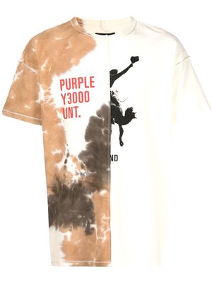 Purple Brand Guise Ride Out contrast-panel T-shirt - White