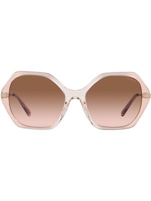 Coach hexagon-shaped frame sunglasses - Neutrals