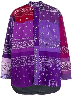 Children Of The Discordance bandana print shirt - Purple