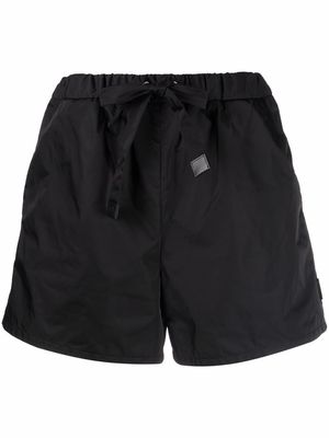 Moncler high-waisted drawstring shorts - Black