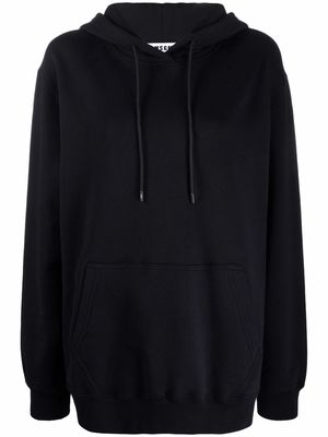 MSGM logo-print detail hoodie - Black