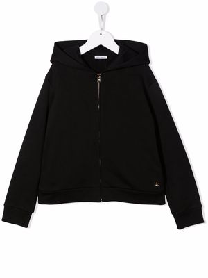 Dolce & Gabbana Kids longsleeved zip-up hoodie - Black
