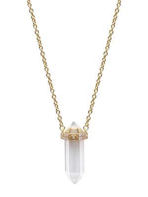 Nialaya Jewelry quartz pendant chain necklace - White