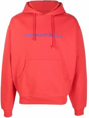 PACCBET logo-print hoodie - Red
