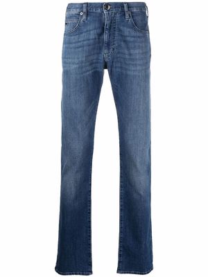 Emporio Armani regular stretch-denim jeans - Blue