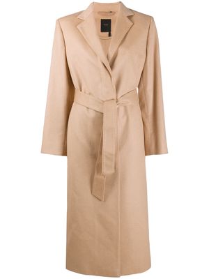 Agnona tie-waist trench coat - Neutrals