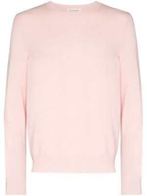 Alexander McQueen crew-neck cashmere jumper - Pink