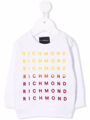 John Richmond Junior logo-print cotton sweatshirt - White