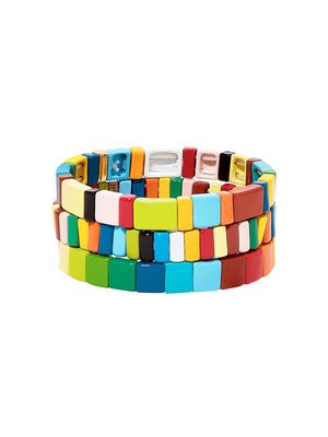 Roxanne Assoulin Rainbow Brite set of three bracelets - Blue