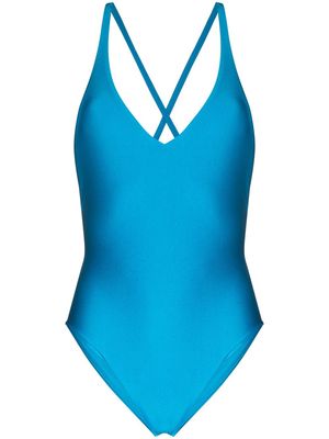 JADE Swim Mila crossover-strap swimsuit - Blue
