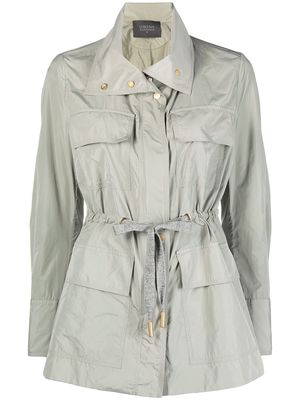 Lorena Antoniazzi tie-waist windbreaker jacket - Grey