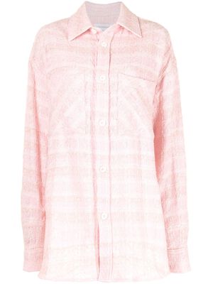 Faith Connexion tweed oversized shirt - Pink