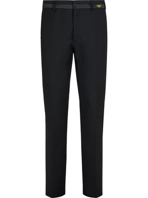 Fendi slim fit tailored trousers - Black