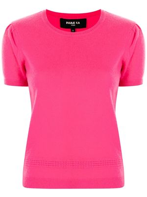 Paule Ka shortsleeved cashmere top - Pink