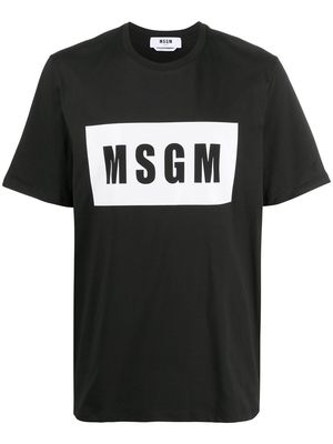 MSGM logo-print cotton T-shirt - Black
