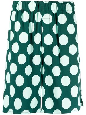 AMI Paris polka dot Bermuda shorts - Green