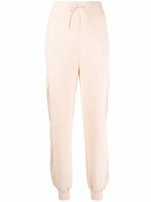 Boutique Moschino knitted track pants - Neutrals