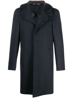 Canali concealed fastening duffle coat - Blue